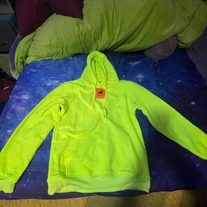 NWT!!! Men’s bright Neon Yellow rodeo bull hoodie - size XL🔥
